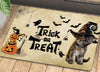 Joycorners Cute Halloween Cat Doormat, Trick Or Treat, Gift For Cat Lovers, New Home Gift, Housewarming Gift, Cat Decor LM0210