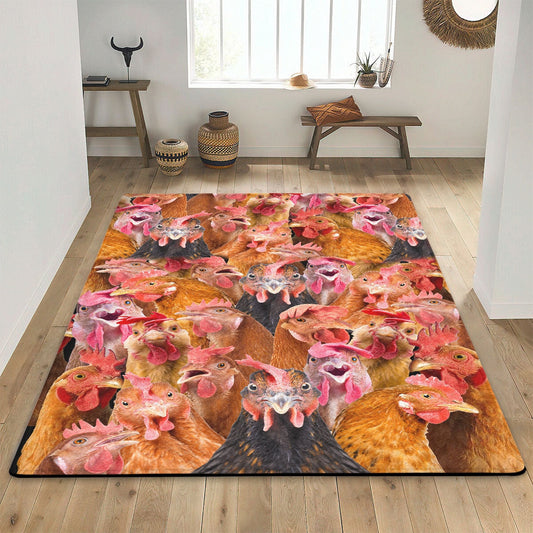 Joycorners Chicken Flock Rug