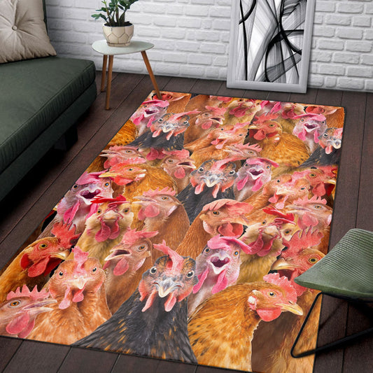 Joycorners Chicken Flock Rug