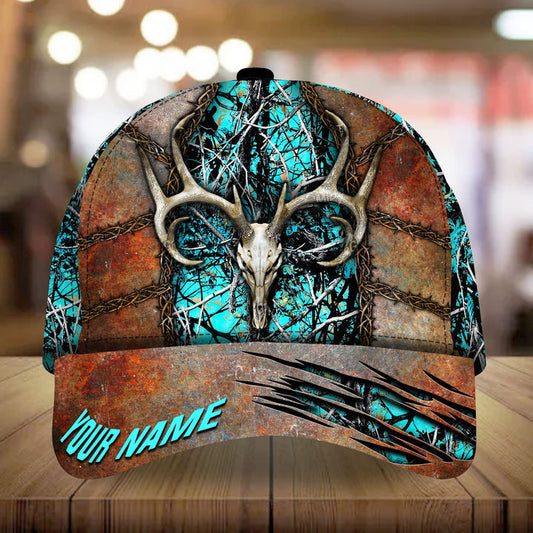 Joycorners Skull Deer Hunting Steel Pattern 3D Multicolor Personalized Cap