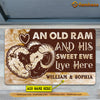 Joycorners Personalized Sheep Doormat, An Old Ram His Sweet Ewe Live Here Gift For Sheep Lovers, New Home Gift, Housewarming Gift, Sheep Decor LM0210
