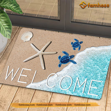 Joycorners Turtle Doormat, Welcome To My World Gift For Turtle Lovers, New Home Gift, Housewarming Gift, Turtle Decor LM0210