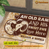 Joycorners Personalized Sheep Doormat, An Old Ram His Sweet Ewe Live Here Gift For Sheep Lovers, New Home Gift, Housewarming Gift, Sheep Decor LM0210