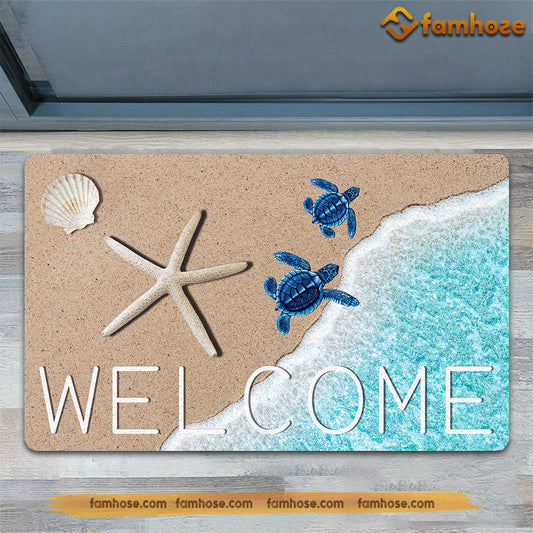 Joycorners Turtle Doormat, Welcome To My World Gift For Turtle Lovers, New Home Gift, Housewarming Gift, Turtle Decor LM0210