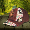 Joycorners Dachshund Floral And Leather Pattern Customized Name And Dog Cap