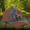Joycorners Dachshund Love Leather Pattern Customized Name And Dog Cap