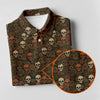 Joycorners Personalized Mechanic Shirt, Skulls and Gears Pattern, All Over Printed, Gift For Men PT2609