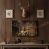 Joycorners Muscular Deer Lifting Dumbbells “No Bucks Given” Gym Cabin Wrapped Canvas