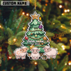 Joycorners Personalized Cow Family Christmas Acrylic Ornament