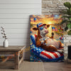 Joycorner Hereford Cow Americana Float Beer Sunglasses 3D Wrapped Canvas