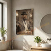 Joycorners Horse Mafia Style Smoking Cigar Classic Bar Scene Personalized Name Wall Art Canvas