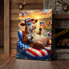 Joycorner Hereford Cow Americana Float Beer Sunglasses 3D Wrapped Canvas