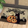 Joycorners Spooky Halloween Cat Doormat, Happy Halloween, Housewarming Gift, Doormat Decor, Gift For Cat Lovers, Cat Owners LM0210