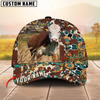 Joycorners Sunflower Western Cowhide Personalized Name 3D Hat