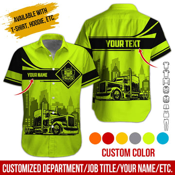 Joycorners Truck Custom Name And Color Truck Driver Shirt