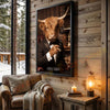 Joycorners Highland Luxury Tuxedo Gentleman Cigar Library Scene Personalized Name Wall Art Canvas