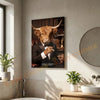 Joycorners Highland Luxury Tuxedo Gentleman Cigar Library Scene Personalized Name Wall Art Canvas
