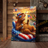 Joycorner Highland Cow Americana Float Beer Sunglasses 3D Wrapped Canvas