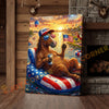 Joycorner Horse Cow Americana Float Beer Sunglasses 3D Wrapped Canvas