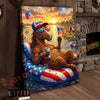 Joycorner Horse Cow Americana Float Beer Sunglasses 3D Wrapped Canvas