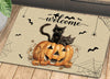 Joycorners Halloween Cat Doormat, Welcome, Housewarming Gift, Doormat Decor, Gift For Cat Lovers, Cat Owners LM0210