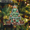 Joycorners Personalized Cow Family Christmas Acrylic Ornament