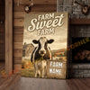 Joycorner Holstein Cow Farm Sweet Farm Barn Sign 3D Wrapped Canvas