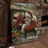 Joycorner Limousin Cow With Santa Claus Christmas Scene 3D Wrapped Canvas