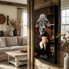 Joycorners Brahman Luxury Tuxedo Gentleman Cigar Library Scene Personalized Name Wall Art Canvas