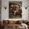 Joycorner Limousin Cow With Santa Claus Christmas Scene 3D Wrapped Canvas