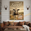 Joycorner Holstein Cow Farm Sweet Farm Barn Sign 3D Wrapped Canvas