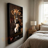 Joycorners Brown Swiss Luxury Tuxedo Gentleman Cigar Library Scene Personalized Name Wall Art Canvas