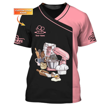 BAKER - Custom Bakery Shirt Gift For Baking & Cake Lover Printed Shirt