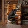Joycorner Black Angus Cow Bathroom Using Phone Rustic Cabin 3D Wrapped Canvas