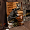 Joycorner Black Angus Cow Bathroom Using Phone Rustic Cabin 3D Wrapped Canvas