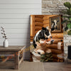 Joycorner Holstein Cow Bathroom Using Phone Rustic Cabin 3D Wrapped Canvas