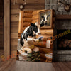Joycorner Holstein Cow Bathroom Using Phone Rustic Cabin 3D Wrapped Canvas
