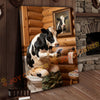 Joycorner Holstein Cow Bathroom Using Phone Rustic Cabin 3D Wrapped Canvas