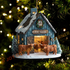 Joycorners Christmas Snow Farm Cow Custom Name Ornament, Acrylic Ornament (8 Breed Options)