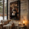 Joycorners Jersey Luxury Tuxedo Gentleman Cigar Library Scene Personalized Name Wall Art Canvas