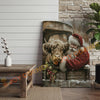 Joycorner Highland Cow With Santa Claus Christmas Scene 3D Wrapped Canvas