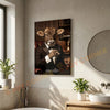 Joycorners Jersey Luxury Tuxedo Gentleman Cigar Library Scene Personalized Name Wall Art Canvas