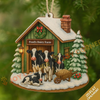 Joycorners Merry Christmas Cow Family Ornament, Acrylic Ornament (5 Breed Options)
