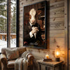Joycorners Hereford Luxury Tuxedo Gentleman Cigar Library Scene Personalized Name Wall Art Canvas