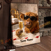 Joycorners Cattle Cow Funny Highland Cow Taking Bubble Bath With Champagne Personalized Name Canvas