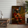 Joycorner Belted Galloway Cow Santa Suit Christmas Cozy Room 3D Wrapped Canvas