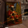 Joycorner Belted Galloway Cow Santa Suit Christmas Cozy Room 3D Wrapped Canvas