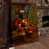 Joycorner Black Angus Cow Santa Suit Christmas Cozy Room 3D Wrapped Canvas