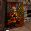 Joycorner Brown Swiss Cow Santa Suit Christmas Cozy Room 3D Wrapped Canvas