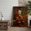 Joycorner Charolais Cow Santa Suit Christmas Cozy Room 3D Wrapped Canvas